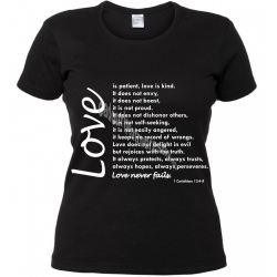 Tricou negru femei, Love is.. patient2